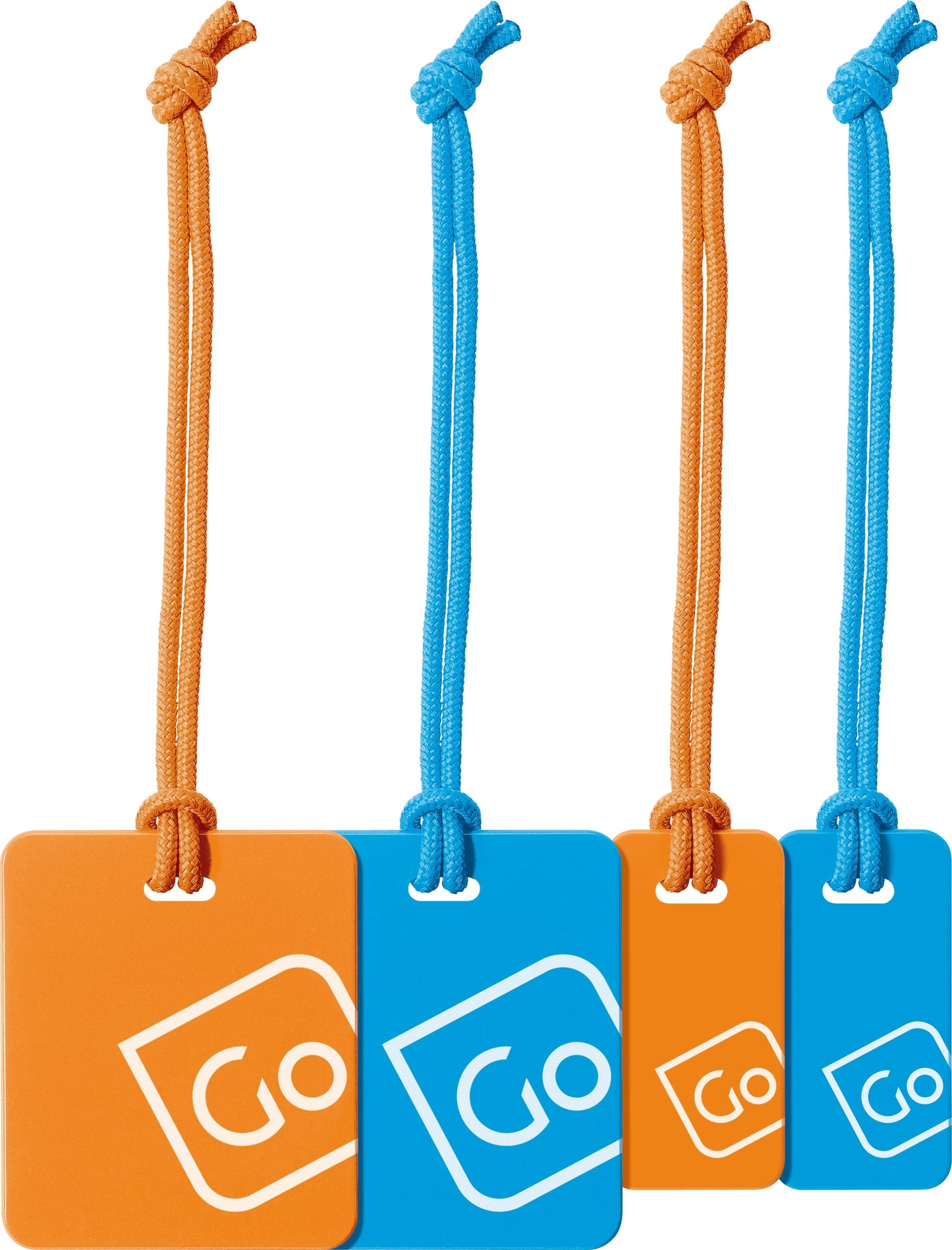 Go Travel Luggage Tags Family Pack (Blue/Orange)