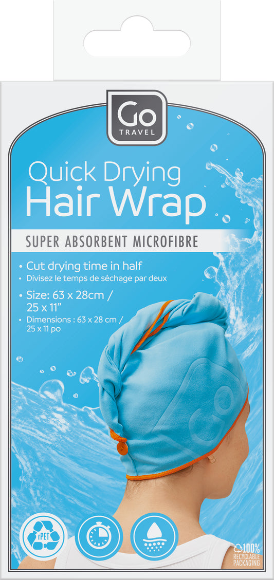 Go Travel Quick Drying Hair Wrap (Blue)