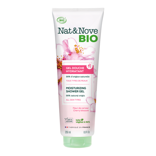 Nat & Nove Bio - Moisturizing Shower Gel with Cherry Blossom - Αφρόλουτρο ενυδάτωσης με άνθος κερασιάς