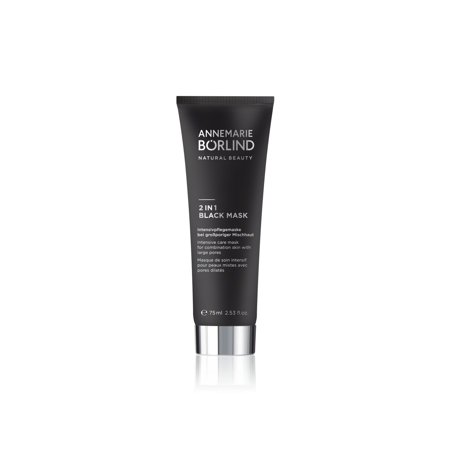 Annemarie Borlind 2 in 1 Black Mask Μάσκα εντατικής φροντίδας για μικτό η λιπαρό δέρμα με διεσταλμένους πόρους