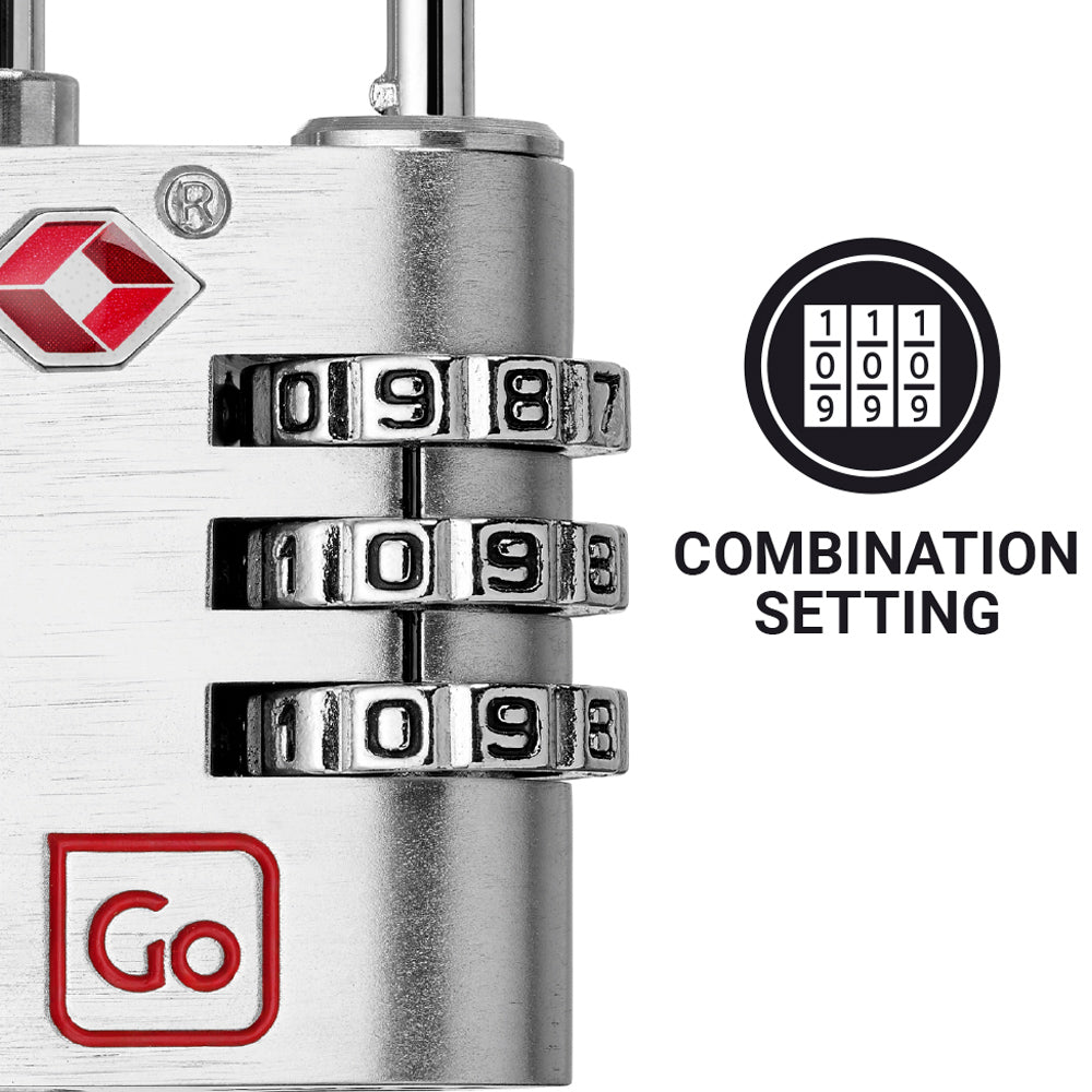 Go Travel Classic Large Combi Padlock TSA