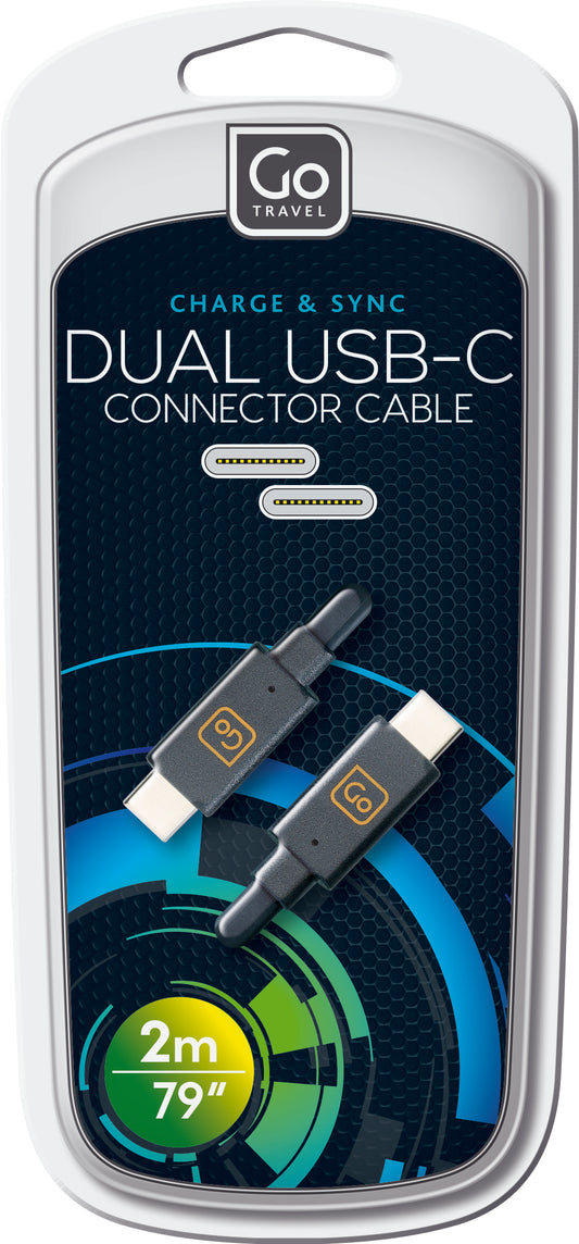 Go Travel 2M Dual USB-C Cable