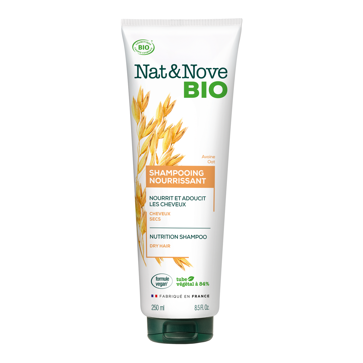 Nat & Nove Bio - Dry Hair Nutrition Shampoo - Σαμπουάν θρέψης με βρώμη για ξηρά μαλλιά